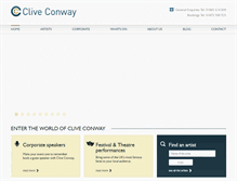 Tablet Screenshot of cliveconwayproductions.com